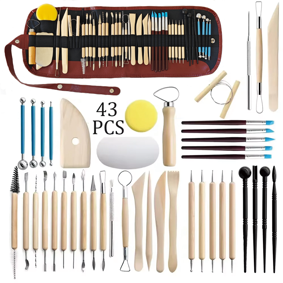 Wood Chisel Set - Pottery Clay Sculpting Tools Kit 8-61