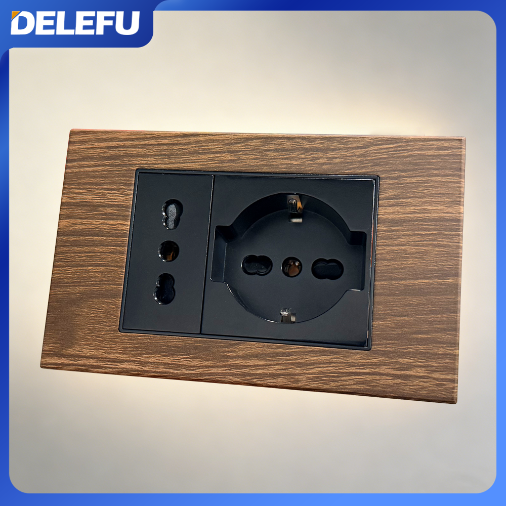 Woodworking Tv - DELEFU Aluminium Wood Black Italy USB