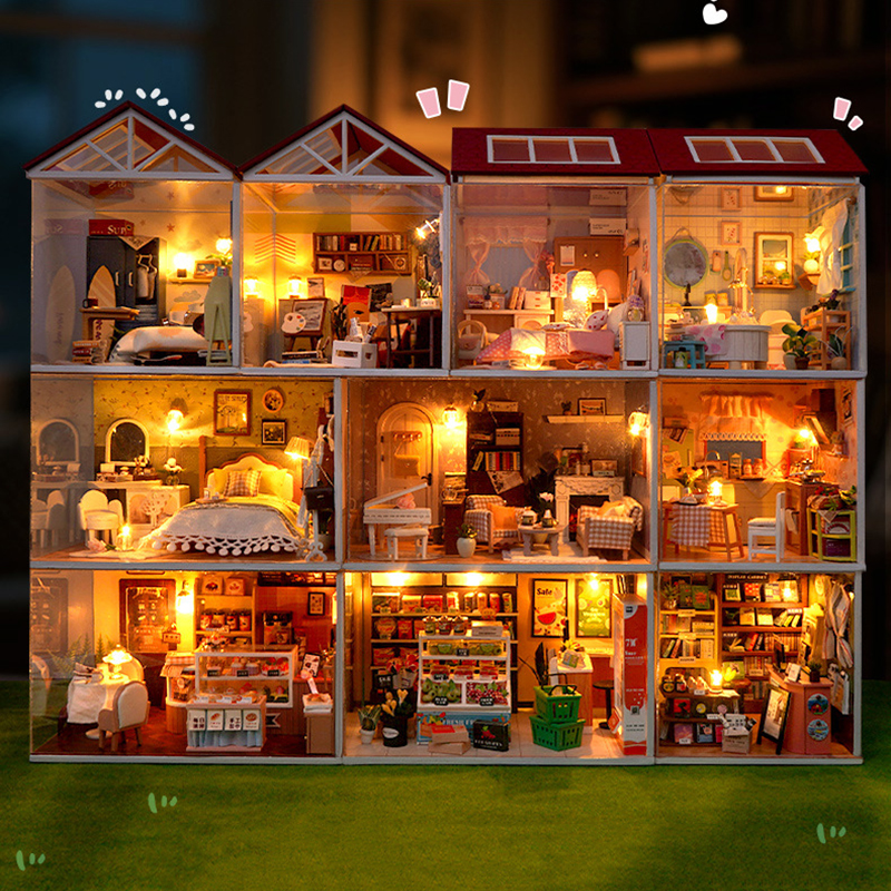 Woodworking For Kids - DIY Wooden Dollhouse Mini Bedroom Kitchen