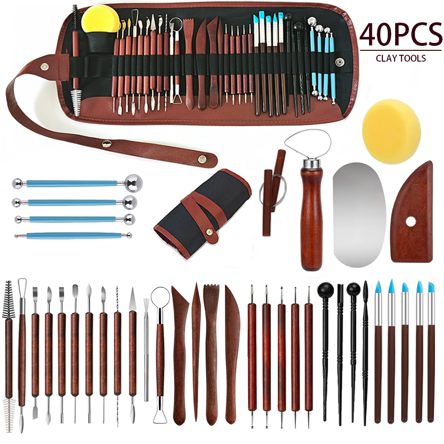 Wood Chisel Set - 25/40Pcs Pottery & Clay Sculpting DIY
