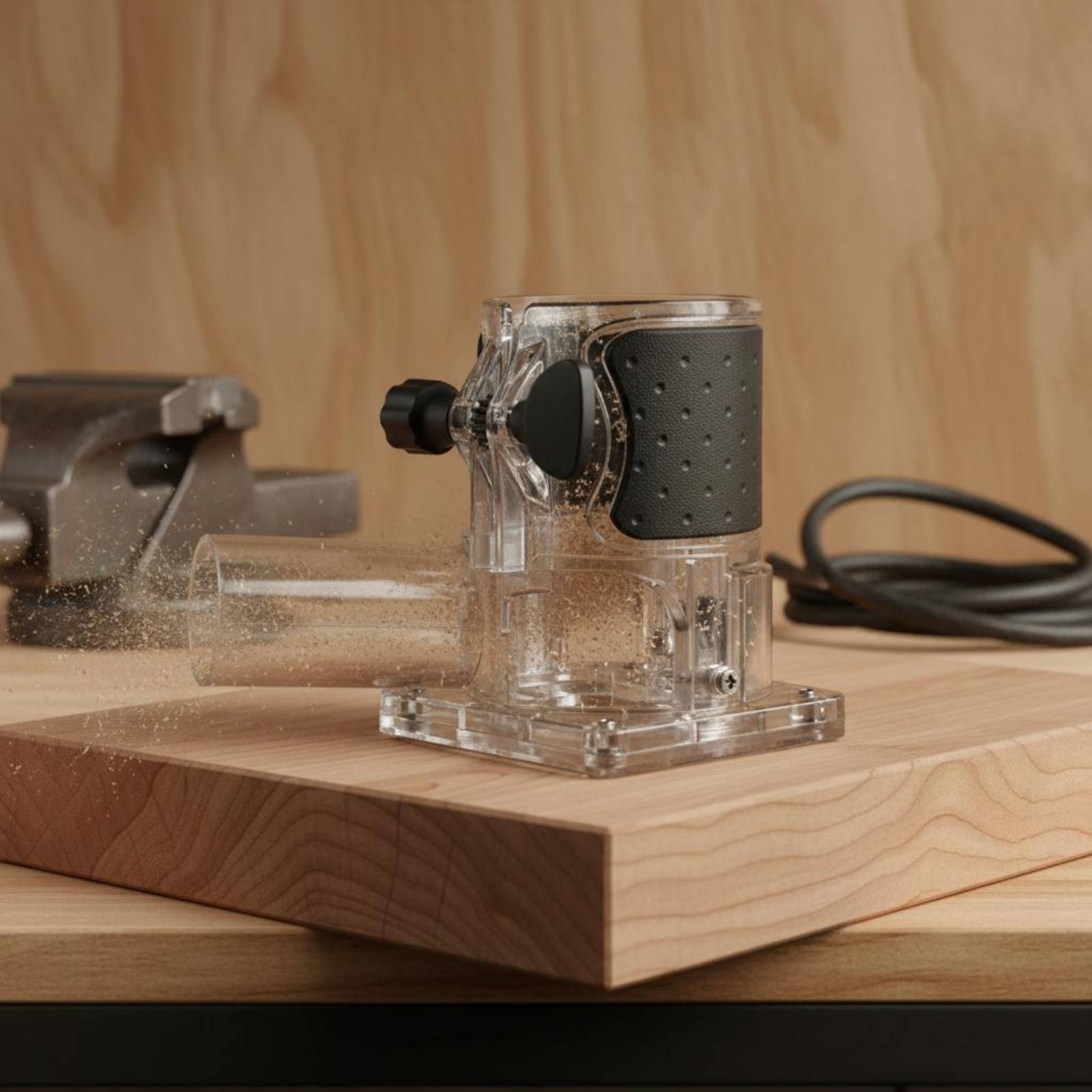 Transparent Router Dust Hood T - Woodworking Routers ulasan dan harga