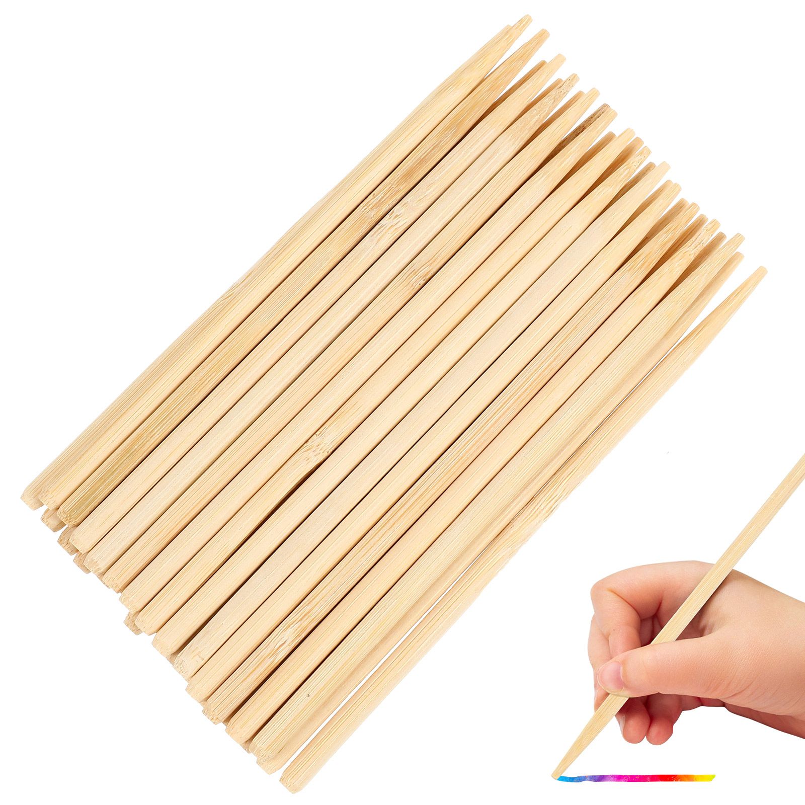 30pcs Scratch Bamboo Pens Wax  - Woodworking For Kids ulasan dan harga