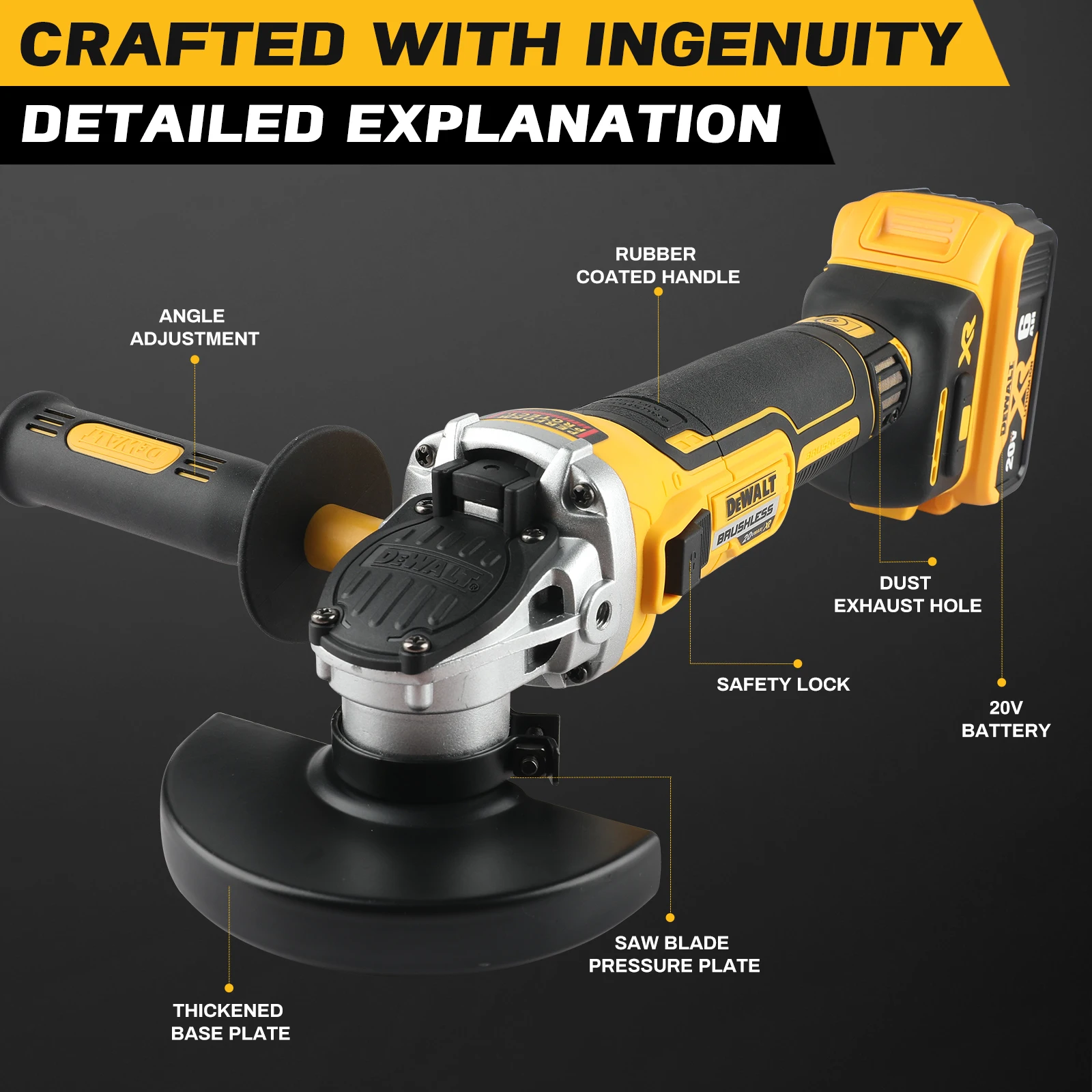 DEWALT 20V Brushless Angle Gri - Woodworking Kickback ulasan dan harga