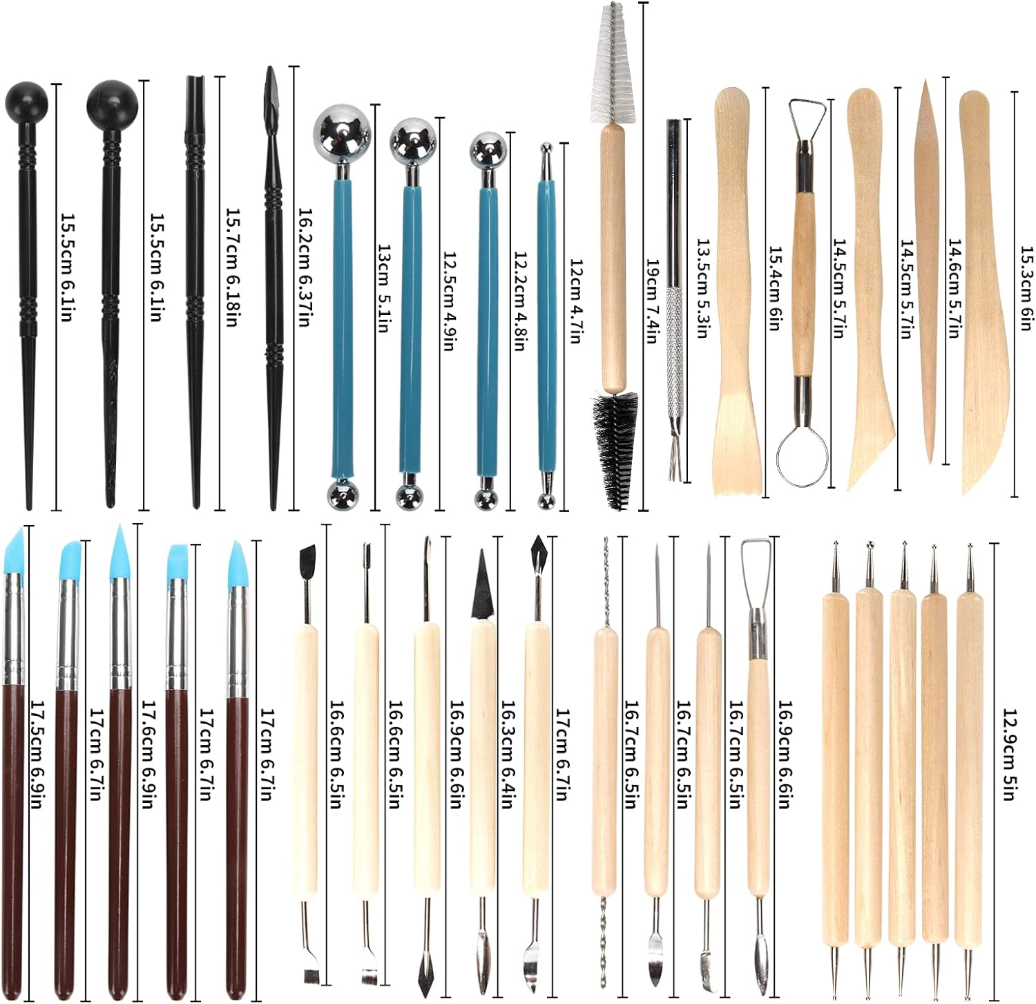 Pottery Clay Sculpting Tools K - Wood Chisel Set ulasan dan harga