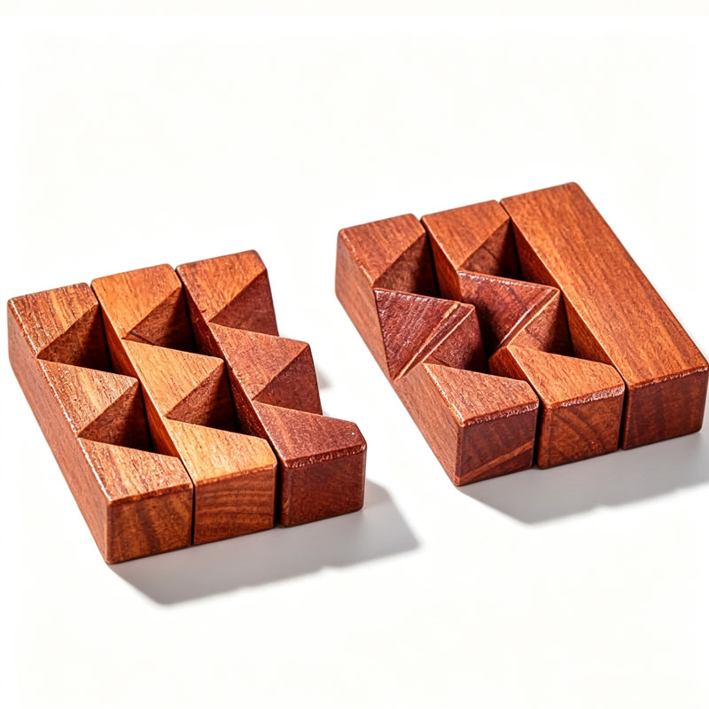 Wooden Knot Puzzle IQ Logic Tr - Woodworking Kids Toys ulasan dan harga