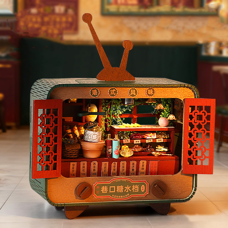 DIY 3D Wooden Puzzle Mini TV S - Woodworking Tv ulasan dan harga