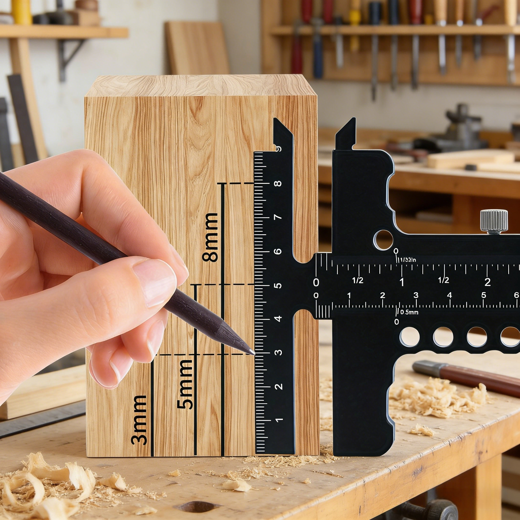 Aluminum Alloy T-Shaped Woodwo - Marking Gauge Tool ulasan dan harga