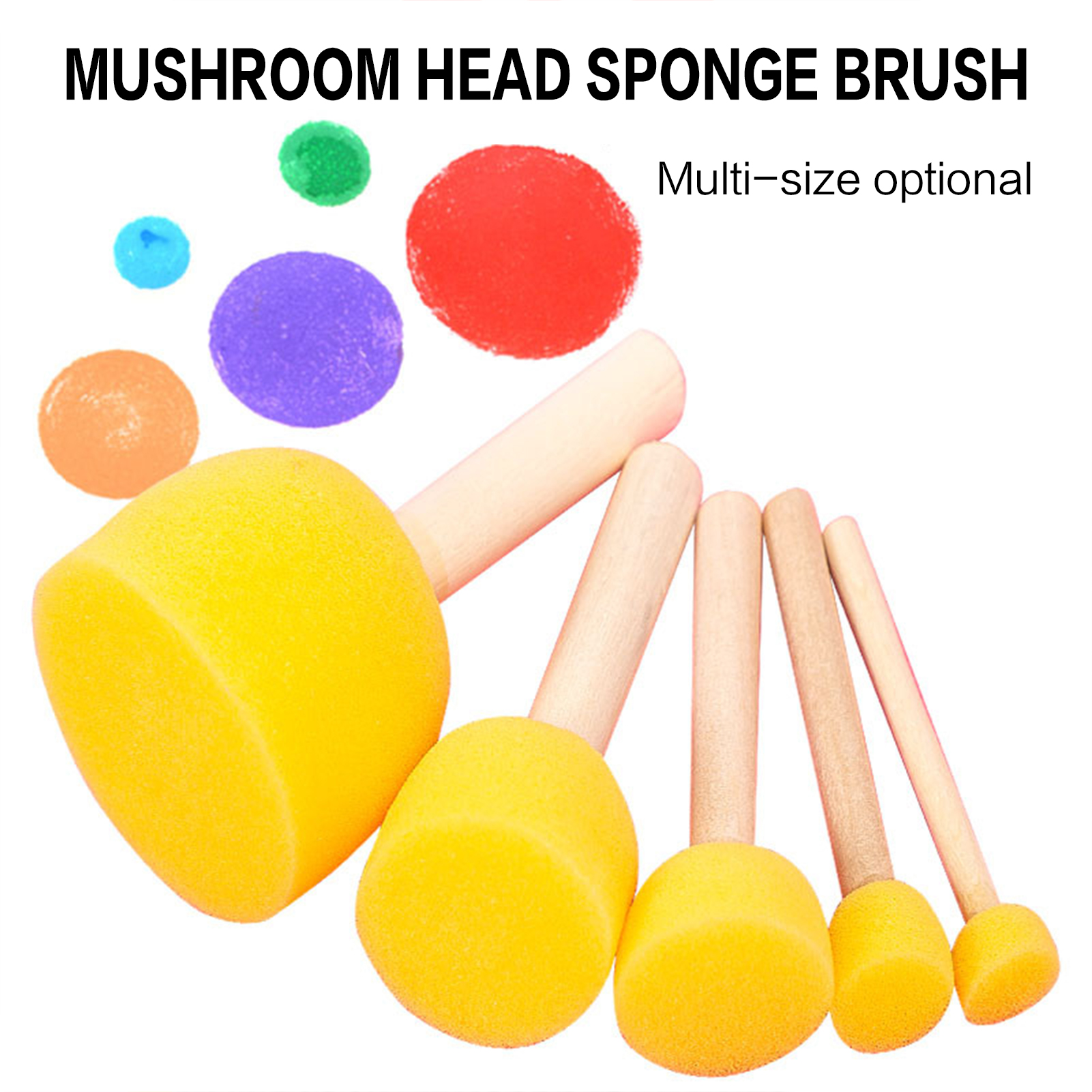 5pcs Round Stencil Sponge Wood - Woodworking For Kids ulasan dan harga
