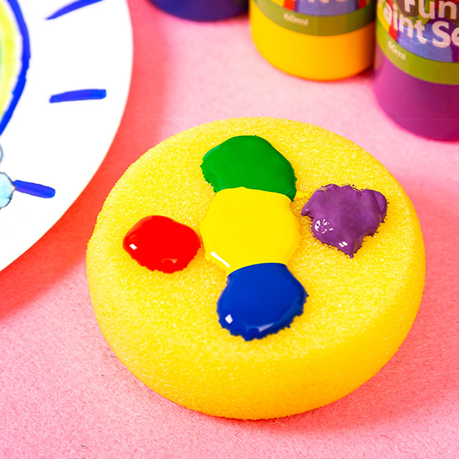 5pcs Round Stencil Sponge Wood - Woodworking For Kids ulasan dan harga