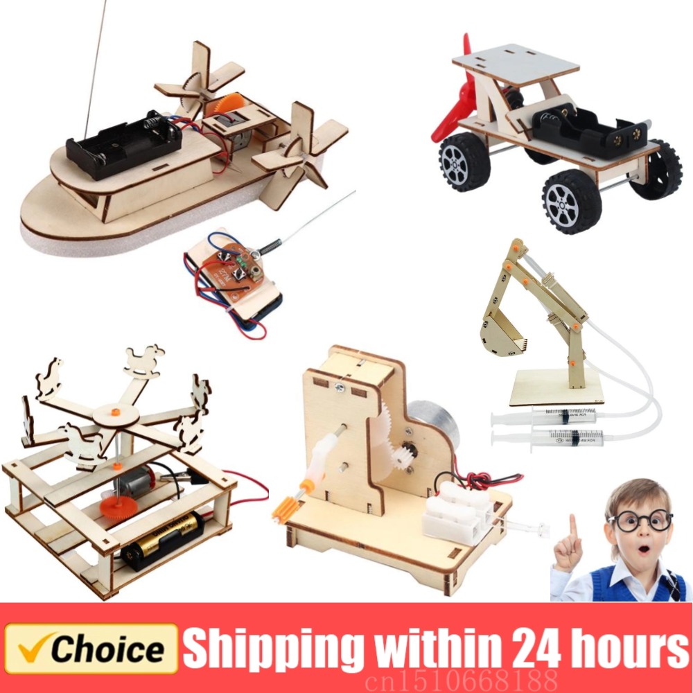 DIY Boat Model Science Toys Ki - Woodworking Kids Toys ulasan dan harga