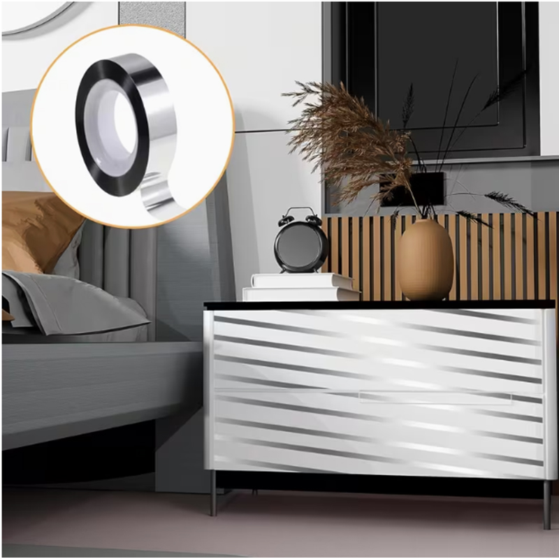 Metallic Silver Mirror Tape -  - Woodworking Tv ulasan dan harga