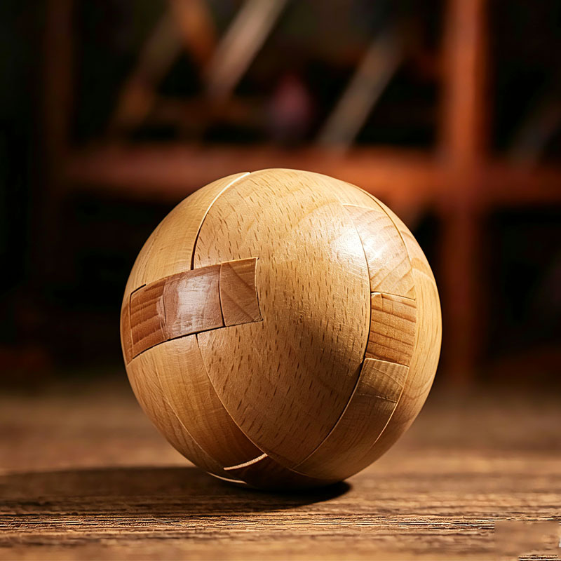 Classic Wooden Puzzle Ball Mag - Woodworking Kids Toys ulasan dan harga