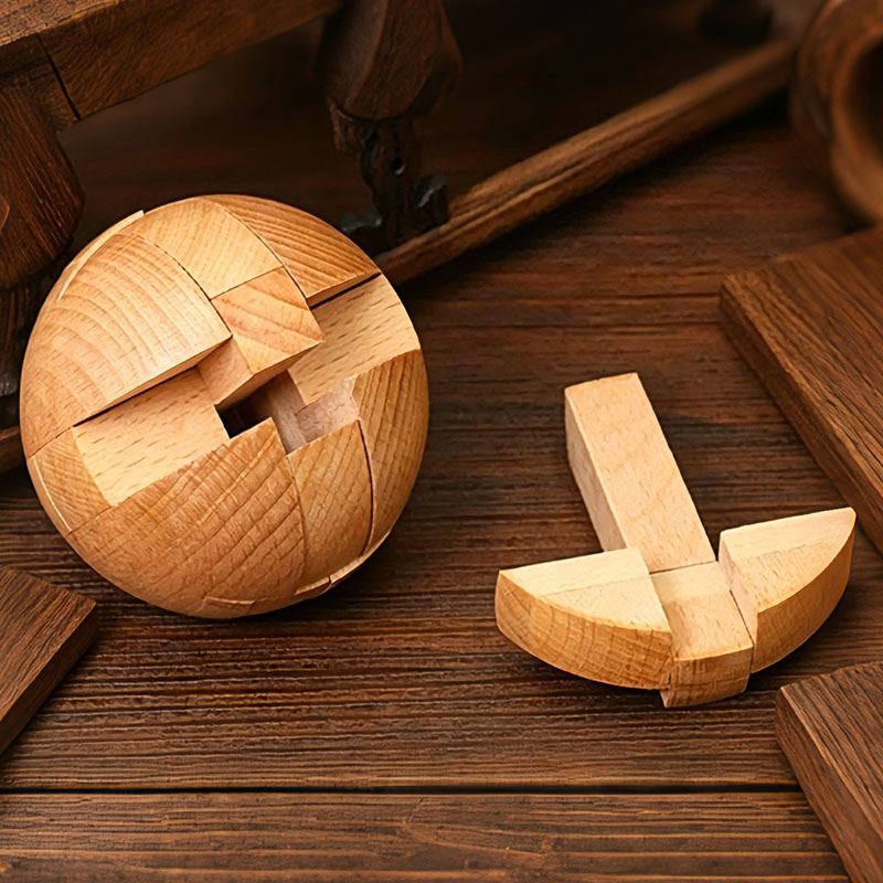 Classic Wooden Puzzle Ball Mag - Woodworking Kids Toys ulasan dan harga