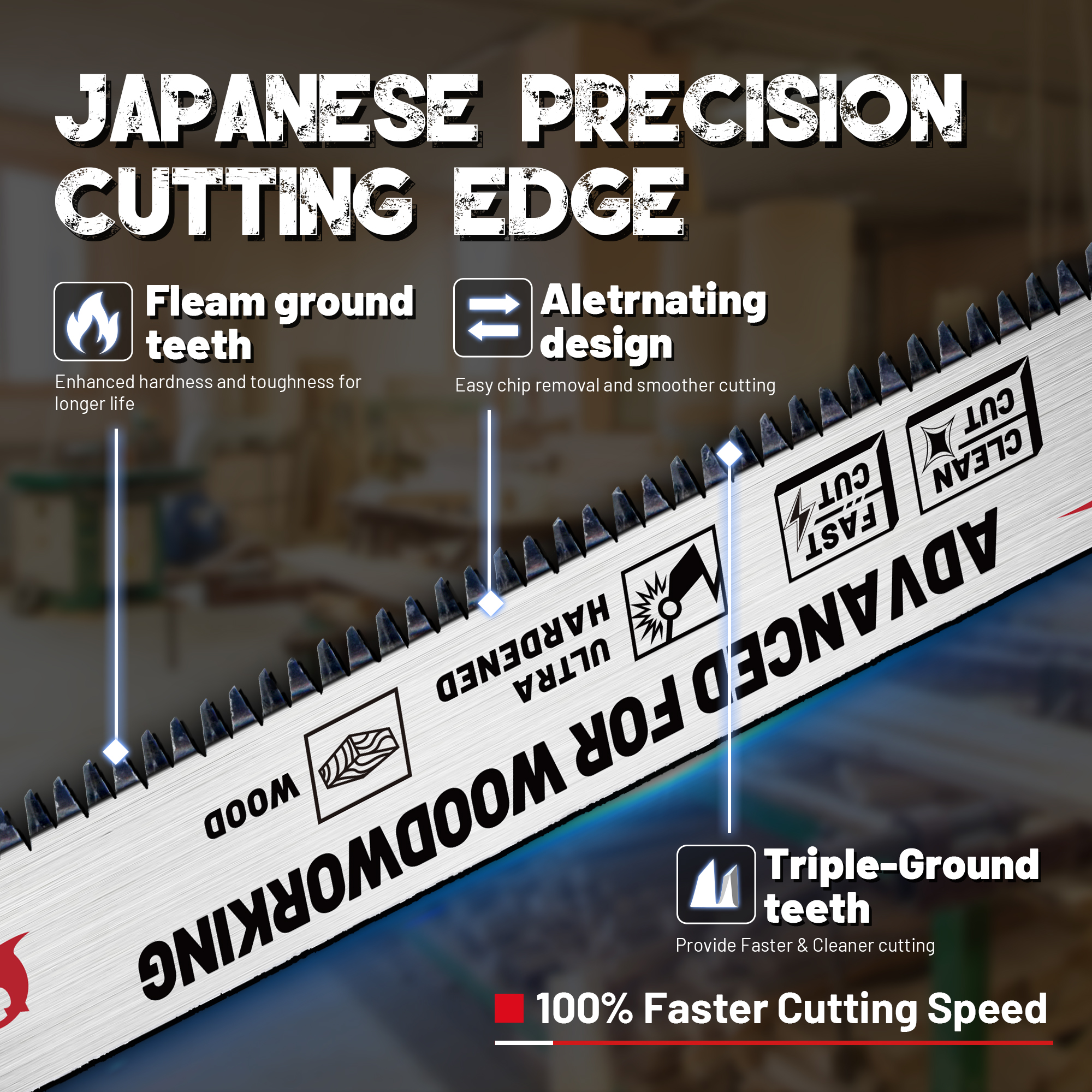 EZARC 300mm Japanese Teeth Rec - Japanese Pull Saw ulasan dan harga