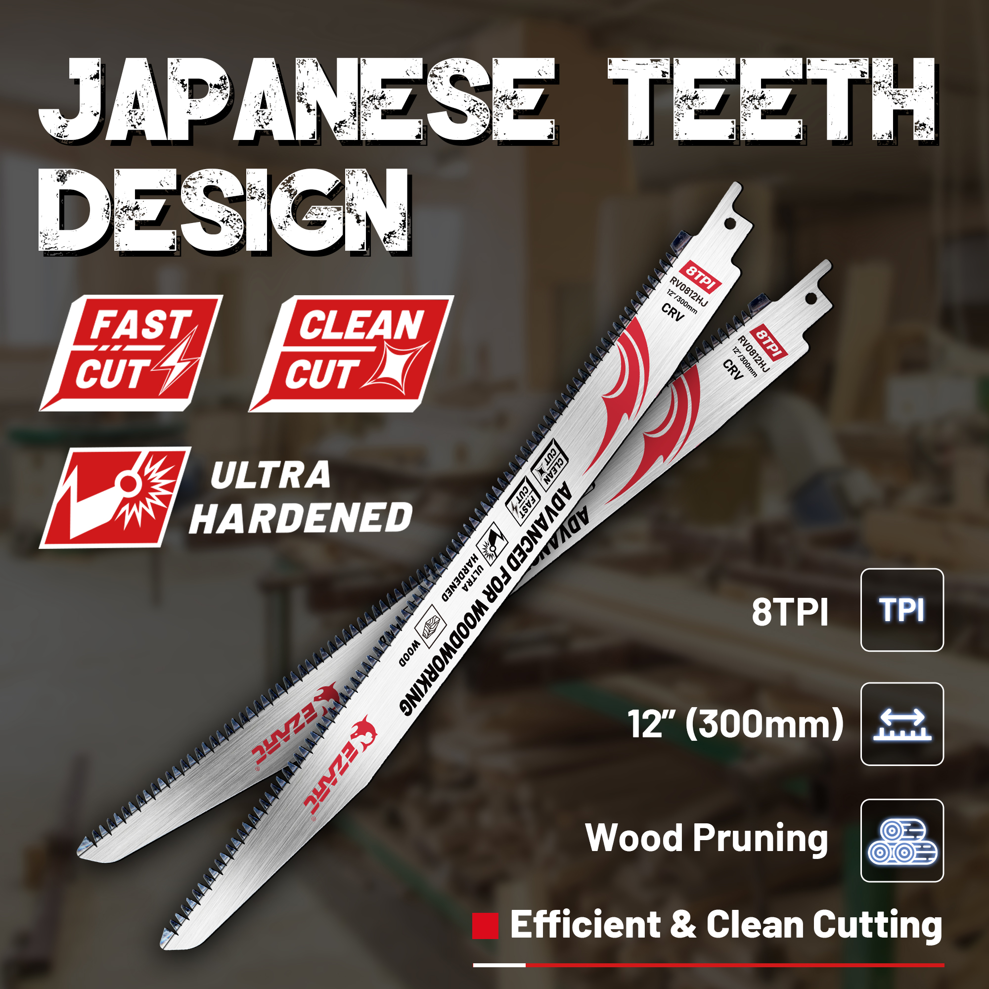 EZARC 300mm Japanese Teeth Rec - Japanese Pull Saw ulasan dan harga