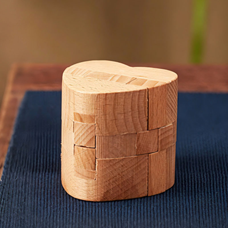 Luban Lock Heart Shaped Puzzle - Woodworking Kids Toys ulasan dan harga