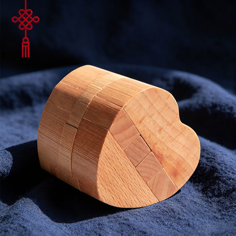 Luban Lock Heart Shaped Puzzle - Woodworking Kids Toys ulasan dan harga