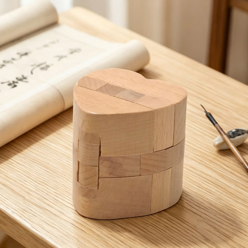 Luban Lock Heart Shaped Puzzle - Woodworking Kids Toys ulasan dan harga