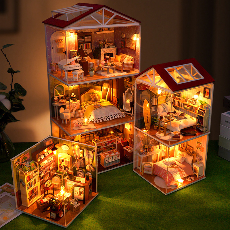 DIY Wooden Dollhouse Mini Bedr - Woodworking For Kids ulasan dan harga