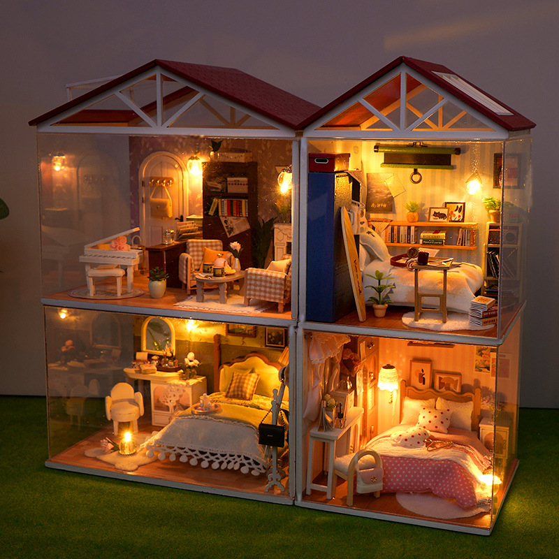 DIY Wooden Dollhouse Mini Bedr - Woodworking For Kids ulasan dan harga