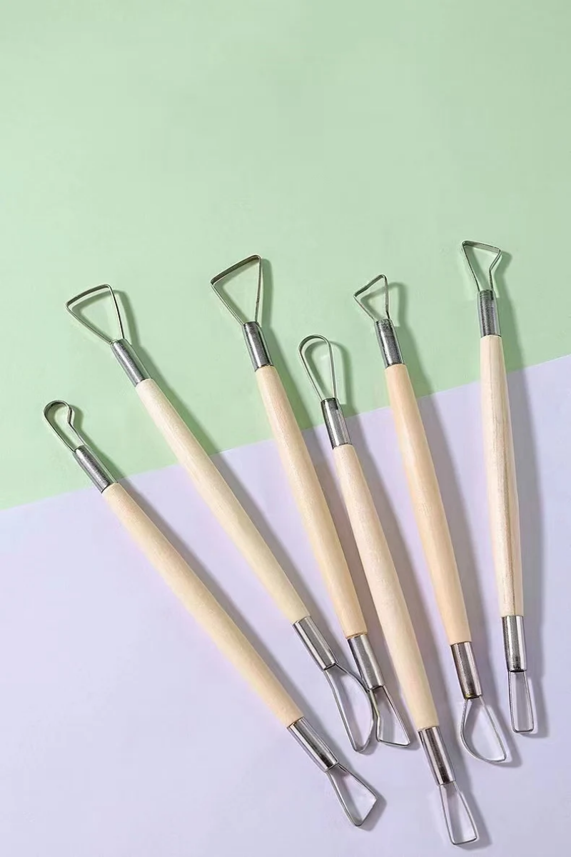 6PCS wooden handle wax pottery - Wood Chisel Set ulasan dan harga